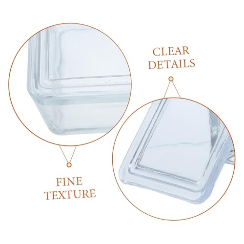 Glass Staining Jar with Lid for Microscope Slides Storage Box High Transparency Glass Material Holds to 20 Slides and Laboratory Experiments