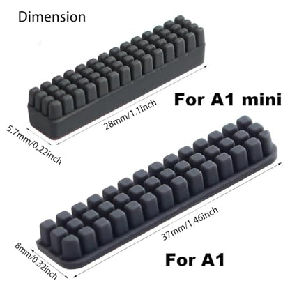 3 PCS 3D Printer Parts BambuLab A1 Nozzle Silicone Brush Heatbed Nozzle Wiper Cleaning Tool Compatible with Bambu Lab A1 3D Printer, for Cleaning Extruder Filaments