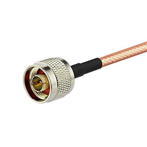 Eightwood N Male to N Male Jumper RG400 Low Loss Coaxial Cable 3 Feet - color: male-male 3 feet