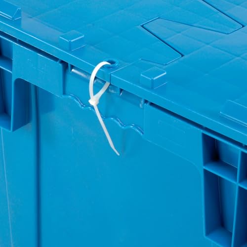 Global Industrial Plastic Distribution Container With Hinged Lid, 3.8 Cu.
