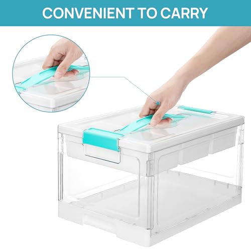 Vtopmart 24 QT Clear Storage Box with Tray & Dividers, 1 Pack–Basic