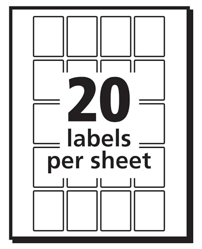 Avery® Self-Adhesive Removable Labels, 0.75 x 1 Inches, White, 1000 per Pack (05428)