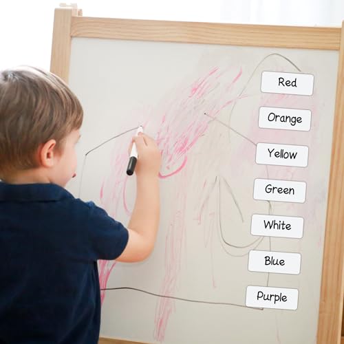 Larger Magnetic Dry Erase Labels 12"x 4" White, Big Dry Erase Magnetic Labels for Whiteboards, Fridge, School Classroom, Pack of 10 - color: White, size: 12 x 4 Inch