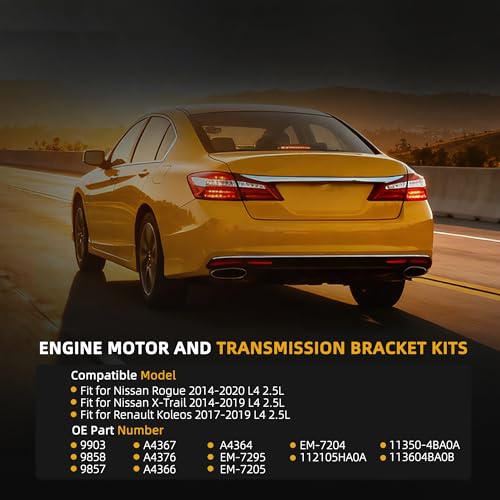 Engine Motor Mount Transmission Bracket Kits for Nissan Rogue 14-20 - style: for Rogue/X-Trail 2014-2019