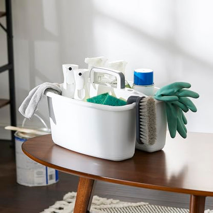 Gracious Living 2-Compartment Portable Plastic Storage Caddy & Tote - size: 1 Pack