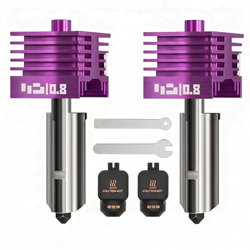 2PCS 0.8MM Hotend Kit for Bambu Lab P2S/H2D/H2C/H2S/X2D/A1/A2L/A1MINI - color: Purple, size: 0.8mm