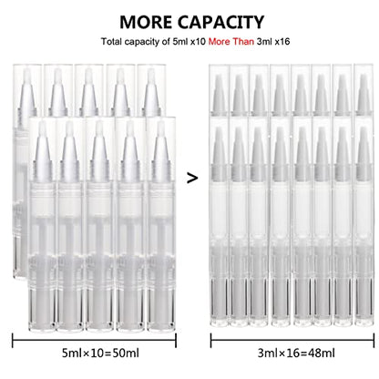 UPZIGS Empty Cuticle Oil Pen, 5ml-10 Pack - size: 5 ml, 10 Count