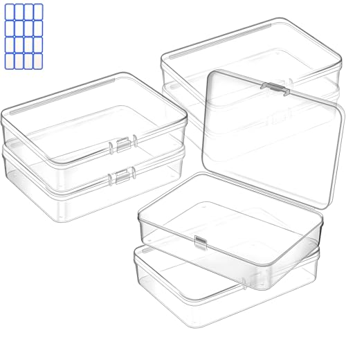 DUOFIRE Bead Organizer 24 Pack Clear Small Plastic Containers 4.4x3.3x1.1in - size: 4.4x3.3x1.1Inch(6 packs)