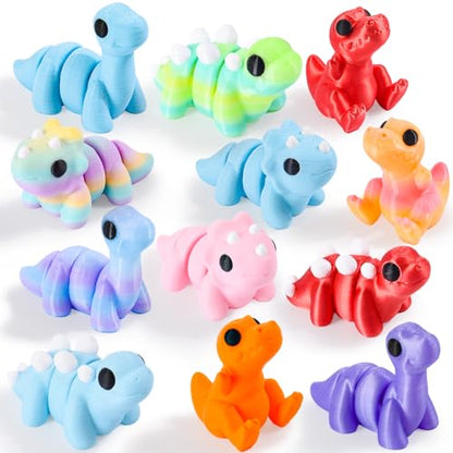 3D Printed Dinosaur Toys 12 Pack Articulated Flexible Desk Decor Set - size: Dinosaurs, style: 12 PCS