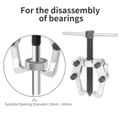 2 Jaw 2.25in/60mm Universal Bearing Gear Pullers - size: Mini 2Jaw 0.4-2.25 In