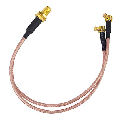 onelinkmore SMA Female to Dual MCX Male RA Splitter Cable, RG316
