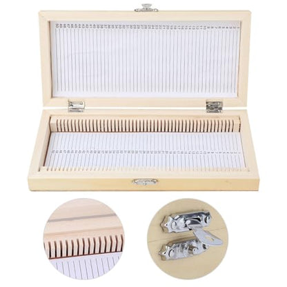 Agatige 50PCS Microscope Slide Box, Large Capacity Slide Storage Box Case Professional Prepared Microscope Slides Microscope Box for Scientific Research Education and Collection