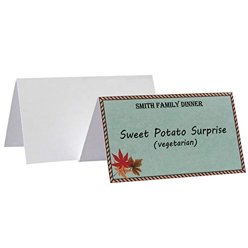 C-Line Small Name Tent Cards, White, 160-Count (87527) - size: Small