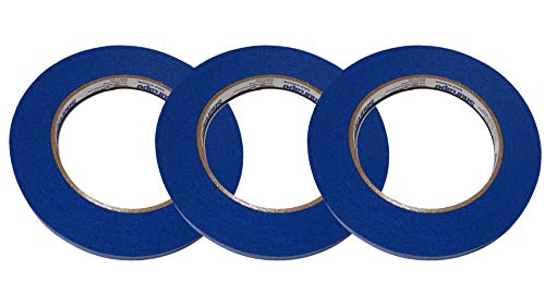 Blue Draping Tape for Dress Forms – 3 Rolls | Easy-Stick, High-Contrast Tape for Seam Lines, Pattern Drafting & Fashion Design - color: Blue
