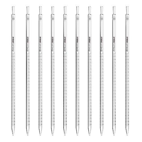 ONiLAB 25mL Glass Graduated Pipettes, 10 Pcs, ±0.2mL Tolerance - style: 25ml