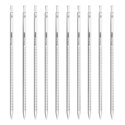 ONiLAB 25mL Glass Graduated Pipettes, 10 Pcs, ±0.2mL Tolerance - style: 25ml