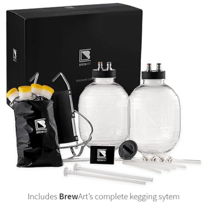 BrewFlo Beer Dispenser | CO2-Free Draft System for Home Use | Includes Two 5L Kegs | Adjustable Flow and Temperature (32°F-50°F) | Compact Size, Chrome Tap, LCD Display | Perfect for Home Brewers - style: BrewFlo