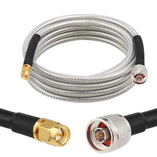 MOOKEERF RG8X N Male to SMA Male Cable 6FT,Ultra Low Loss RG8X Stranded Core SMA to N Cable 50 ohm for WiFi Router,GPS Receiver,Antenna,Signal Booster Use - size: 6FT