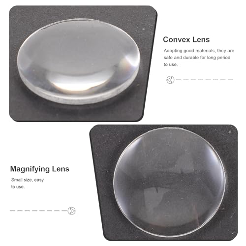 12Pcs Convex Lens, 1inch/2.5cm Diameter Convex Lens, Resin 3D Convex Lens VR Lens Film Field Mirror Magnifier, Transparent Optical Lens for Experiment and Teaching Activities