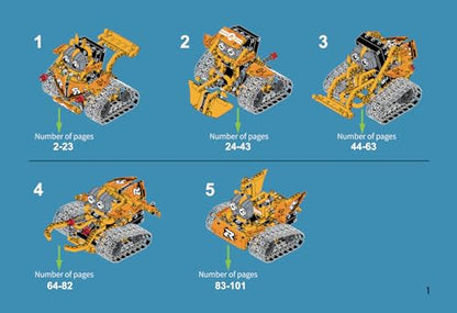 5-in-1 STEM Robot Building Toy RC and Programmable App Control. Drag-and-Drop Visual Coding Language. Engineering Set. Gifts for Kid Boys Girls Ages 5 6 7 8 9 10 11 12 13