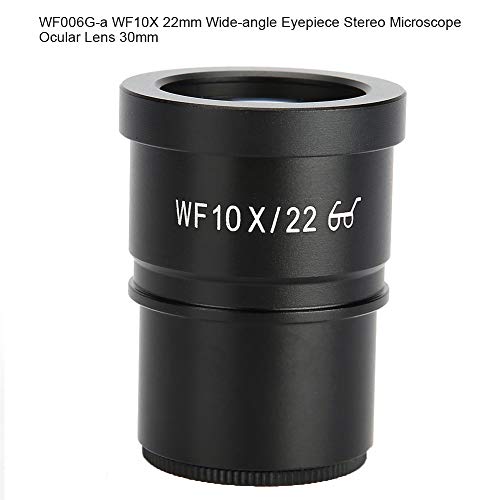 Microscope Eyepiece, WF006G-a WF10X 22mm Wide-Angle Eyepiece Stereo Microscope Ocular Lens 30mm