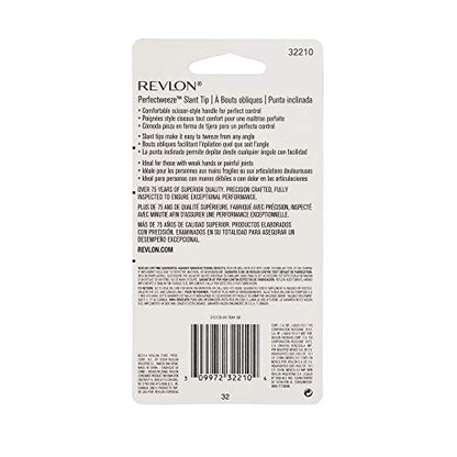Revlon PerfecTweeze Slant Tip Tweezer, Silver, 1 Count - size: Pack of 1