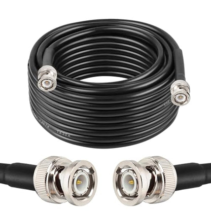 MOOKEERF BNC Cable 30ft,Low Loss KMR240 BNC Male to Male Coax Cable 50 Ohm for Antennas, RF Radios, Modems, Oscilloscopes, Spectrum, Signal Generator, etc - size: 30FT