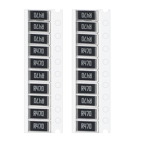 PATIKIL 2512 Surface Mount Device Chip Resistor Kit, 20Pcs 0.47 Ohm 1% Tolerance 1W DIY Resistor Ceramic Resistance Assortment Kits for Electronic Products - style: 0.47 Ohm