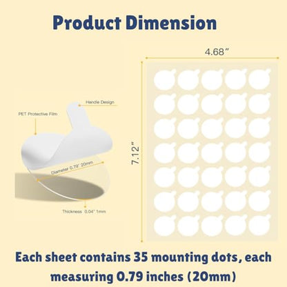 175pcs Double Sided Sticky Dots – Easy to Peel Sticky Dots,Clear Removable Sticky Tack Double Sided Tape Dots for Crafts, Posters, Balloons, and DIY Projects
