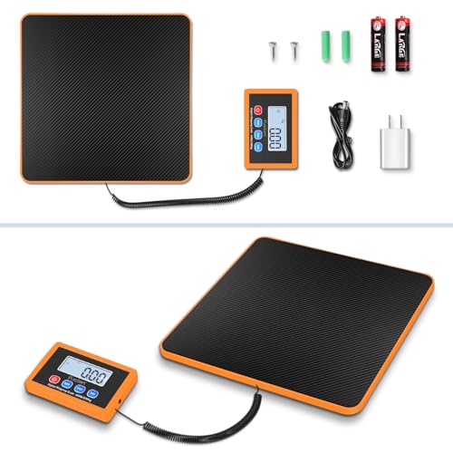 Fuzion Shipping Scale, 440LB x 10g Accurate Digital Postal Scale, Hold/Tare - color: Black&Orange