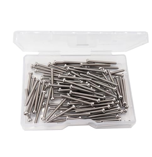 cSeao 100pcs M2 x 25mm Pan Head Phillips Drive Machine Screws 304 Stainless Steel - size: M2 x 25mm 100pcs