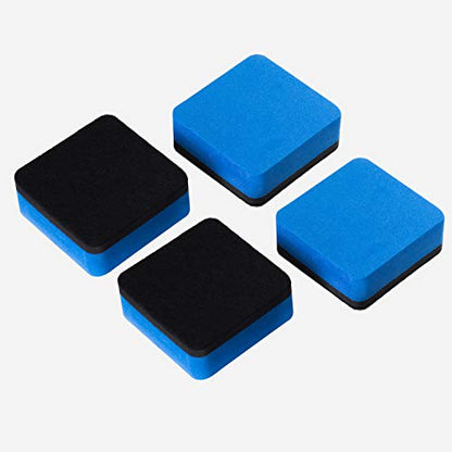 Favourde 48 Pack Magnetic Whiteboard Dry Erase Erasers for Classroom School - color: Blue