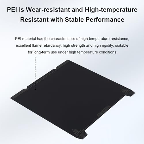 Creality Official K1 Max Build Plate Smooth Surface 315x310mm PEI Sheet Flexible Removable Spring Bed Plate for K1 Max, Ender 3 V3 Plus(Without Magnetic Base) - color: Smooth Black, size: K1 Max/Ender 3V3Plus