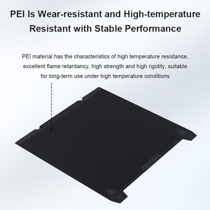 Creality Official K1 Max Build Plate Smooth Surface 315x310mm PEI Sheet Flexible Removable Spring Bed Plate for K1 Max, Ender 3 V3 Plus(Without Magnetic Base) - color: Smooth Black, size: K1 Max/Ender 3V3Plus
