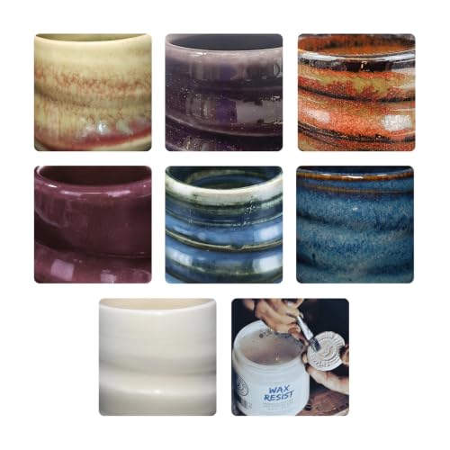 Penguin Pottery - Specialty Series Variety Set #2 - Mid Fire Cones 5 & 6 - Includes 8 4oz Jars - color: Specialty Series Set #2 (Mid Fire)