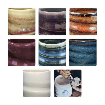 Penguin Pottery - Specialty Series Variety Set #2 - Mid Fire Cones 5 & 6 - Includes 8 4oz Jars - color: Specialty Series Set #2 (Mid Fire)