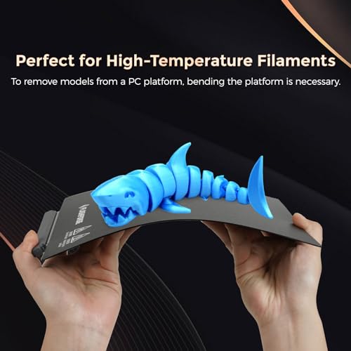 FLASHFORGE Adventurer 5M /Pro /AD5X Smooth PC Plate, Flexible Platform for High-Temperature Filaments Such as ABS, ASA, and PC - style: Smooth PC Plate