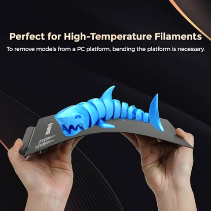 FLASHFORGE Adventurer 5M /Pro /AD5X Smooth PC Plate, Flexible Platform for High-Temperature Filaments Such as ABS, ASA, and PC - style: Smooth PC Plate