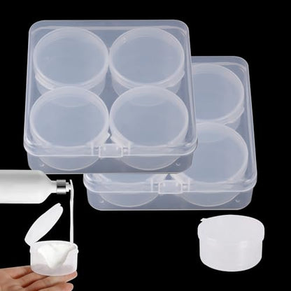 8pcs 20g/20ml Clear Plastic Cosmetic Jars with Snap Lids - color: Zfyoung 8 pcs plastic cosmetic jar