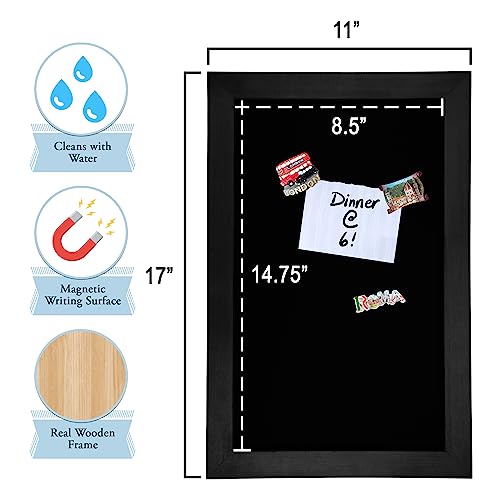 11"x17" Tabletop Chalkboard Sign with Stand - Black - color: Black, size: 11"W x 17"H
