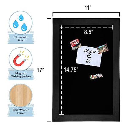 11"x17" Tabletop Chalkboard Sign with Stand - Black - color: Black, size: 11"W x 17"H