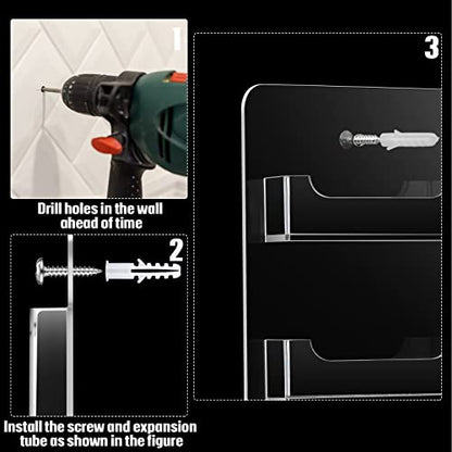 24 Pockets Business Card Holder Wall Mount Acrylic Business Card Holder