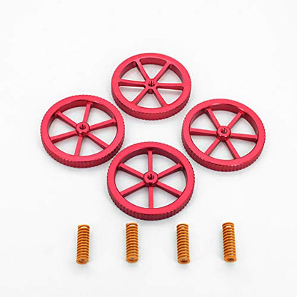 DEVMO Aluminum Hand Twist Leveling Nut and Hot Bed Die Springs Printer Compression Springs Compatible with 3/3 Pro, Ender 5/5 Plus/Pro, CR-10, CR10S/10S Pro, CR 20 3D Printer (8 Pieces)