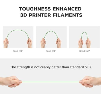 Silk PLA Filament 1.75mm,3D Printer Filament with a Metallic Glossy Finish, Dimensional Accuracy +/- 0.02 mm, 1kg Spool(2.2lbs) Fits for Most FDM 3D (A-Silk Gold Pla) - color: A-silk Gold Pla