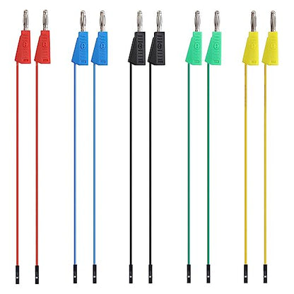 Sumnacon 10 Pcs Stackable Banana Plug to Breadboard Female Jumper Wire
