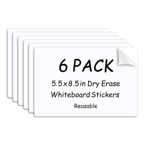 SVNOOC Multi-Use Dry Erase Board Dry Erase Small White Board for Classroom Office Home, 5.5x8.5 inches Lapboards for Students School Meeting Message (6 Pack) - size: 5.5x8.5 inches