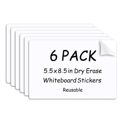 SVNOOC Multi-Use Dry Erase Board Dry Erase Small White Board for Classroom Office Home, 5.5x8.5 inches Lapboards for Students School Meeting Message (6 Pack) - size: 5.5x8.5 inches
