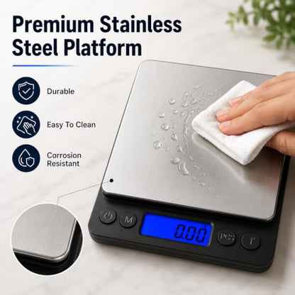 1kg/0.01g High Accuracy Digital Gram Scale Coin Scale to Weigh Coins - color: Black