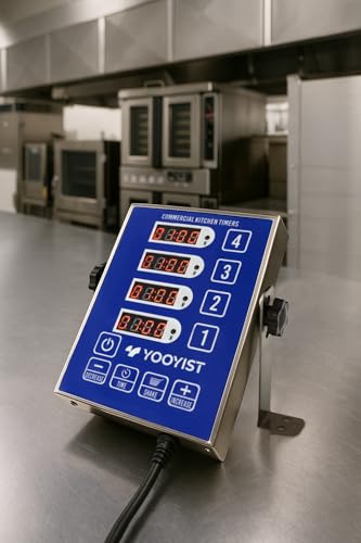 Commercial Kitchen Timer 4 Channel Digital Loud Alarm Cook Timer - color: Blue