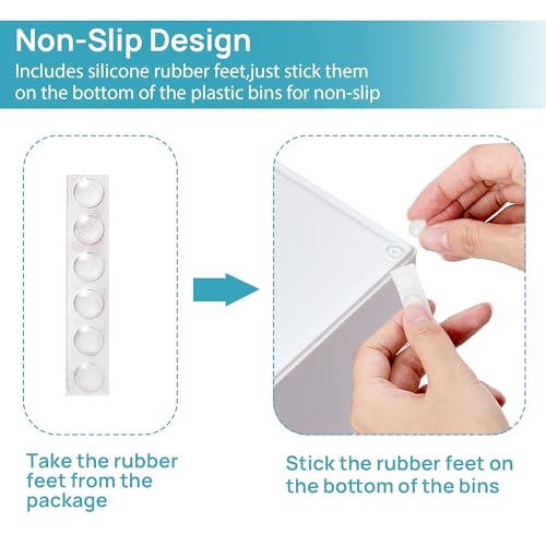 Vtopmart 4 Pack Small Stackable Storage Drawers, White - style: Small-4pack-White